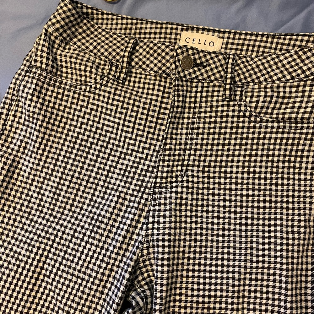 Navy blue gingham jeans size 7